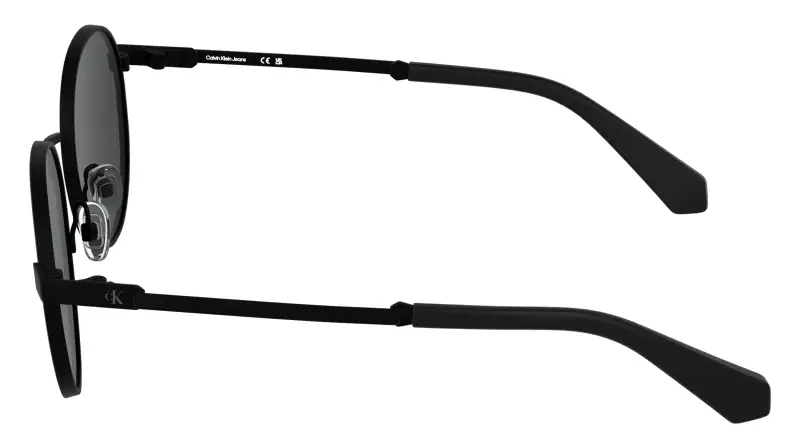 Junior Calvin Klein CKJ26302S 002 Occhiali da sole Metallo Nero Grigio Rotonda Normale miniatura 3