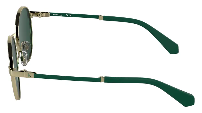 Junior Calvin Klein CKJ26302S 720 Occhiali da sole Metallo Oro Rotonda Normale miniatura 3