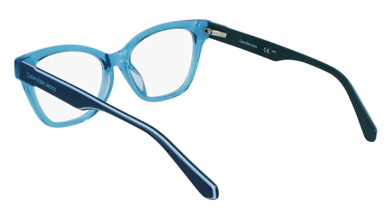 Calvin Klein Junior CKJ23304 410 Montature da vista Acetato Azzurro Cat Eye Normale Normale miniatura 2