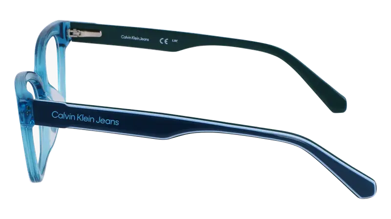 Calvin Klein Junior CKJ23304 410 Montature da vista Acetato Azzurro Cat Eye Normale Normale miniatura 3