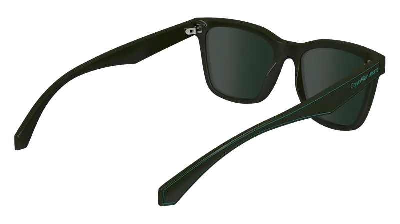 Calvin Klein Junior CKJ24301S 309 Occhiali da sole Bio-iniettato Verde Verde Squadrata Normale miniatura 3