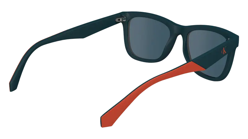 Calvin Klein Junior CKJ24302S 432 Occhiali da sole Bio-iniettato Petrolio Blu Squadrata Normale miniatura 3