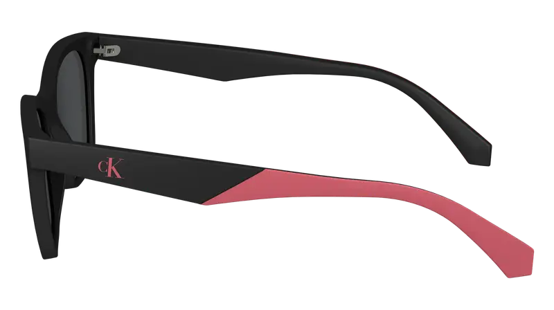 Calvin Klein Junior CKJ24303S 001 Occhiali da sole Bio-iniettato Nero Grigio Squadrata Normale miniatura 3