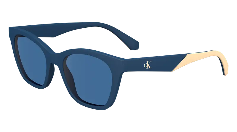 Calvin Klein Junior CKJ24303S 400 Occhiali da sole Bio-iniettato Blu Blu Squadrata Normale