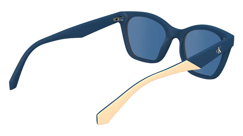 Calvin Klein Junior CKJ24303S 400 Occhiali da sole Bio-iniettato Blu Blu Squadrata Normale miniatura 3