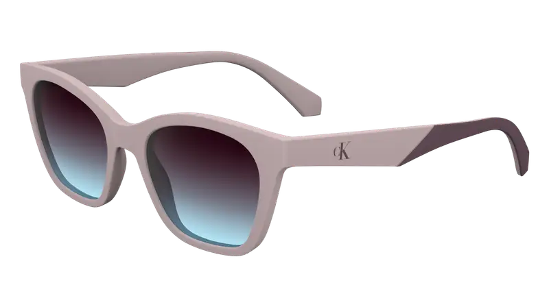 Calvin Klein Junior CKJ24303S 671 Occhiali da sole Bio-iniettato Rosa Viola Squadrata Normale Sfumato