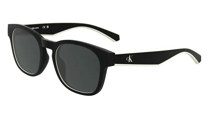 Calvin Klein Junior CKJ25300S 001 Occhiali da sole Bio-iniettato Nero Grigio Squadrata Normale