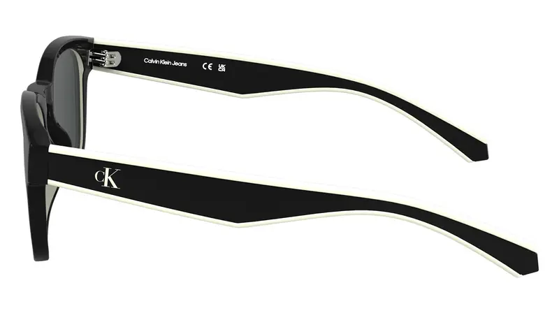 Calvin Klein Junior CKJ25300S 001 Occhiali da sole Bio-iniettato Nero Grigio Squadrata Normale miniatura 2