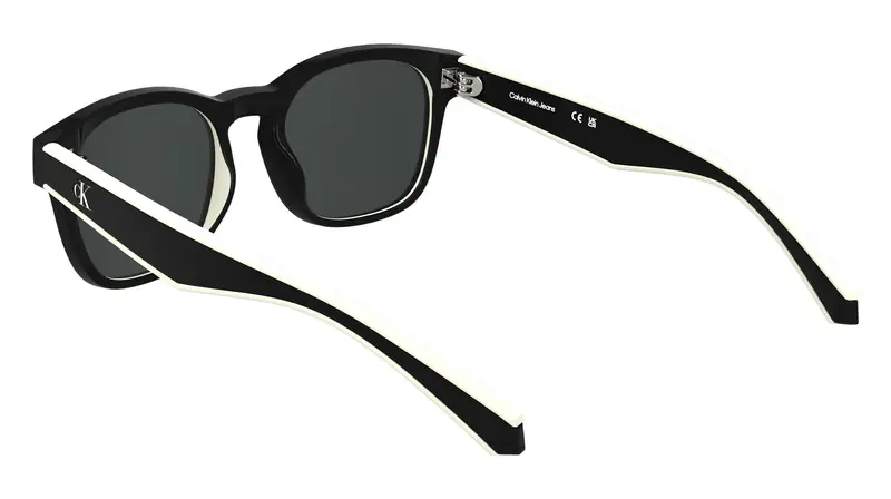 Calvin Klein Junior CKJ25300S 001 Occhiali da sole Bio-iniettato Nero Grigio Squadrata Normale miniatura 3