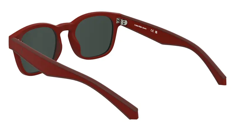 Calvin Klein Junior CKJ25300S 600 Occhiali da sole Bio-iniettato Rosso Grigio Squadrata Normale miniatura 3