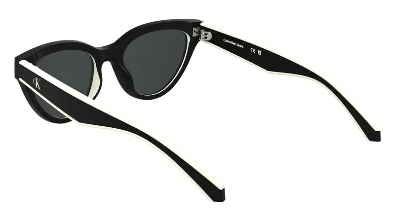 Calvin Klein Junior CKJ25301S 1 Occhiali da sole Bio-iniettato Nero Grigio Cat Eye Normale miniatura 3