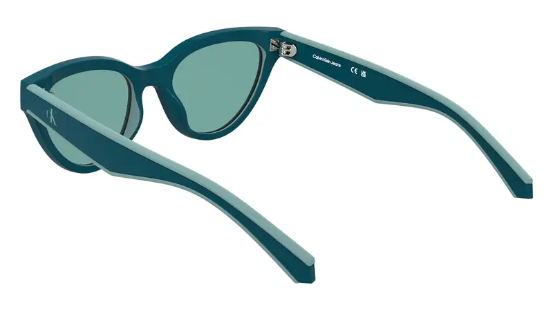 Calvin Klein Junior CKJ25301S 432 Occhiali da sole Bio-iniettato Petrolio Cat Eye Normale miniatura 3