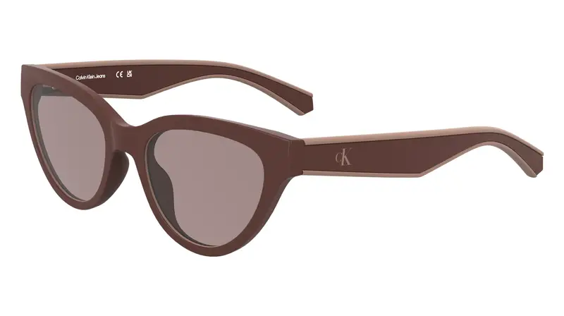 Calvin Klein Junior CKJ25301S 605 Occhiali da sole Bio-iniettato Bordeaux Rosso Cat Eye Normale