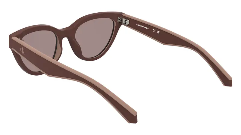 Calvin Klein Junior CKJ25301S 605 Occhiali da sole Bio-iniettato Bordeaux Rosso Cat Eye Normale miniatura 3