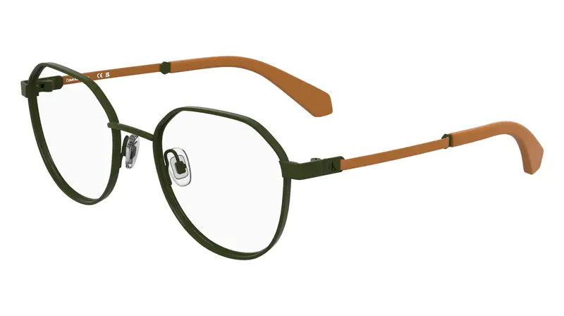 Calvin Klein Junior CKJ25304 309 Montature da vista Metallo Verde Squadrata Normale