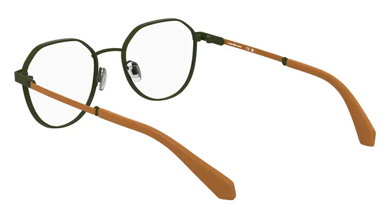 Calvin Klein Junior CKJ25304 309 Montature da vista Metallo Verde Squadrata Normale miniatura 3
