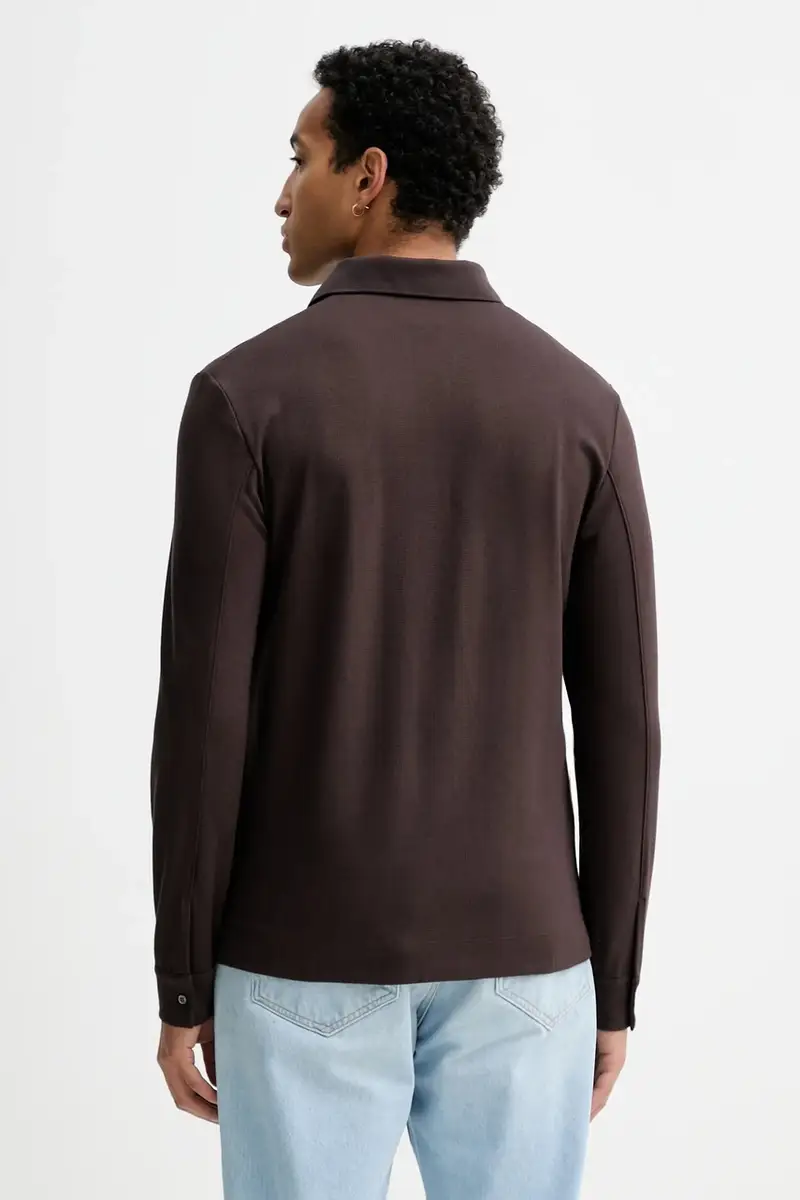 longsleeve con aggiunta di cotone colore marrone LV04LD214G miniatura 3