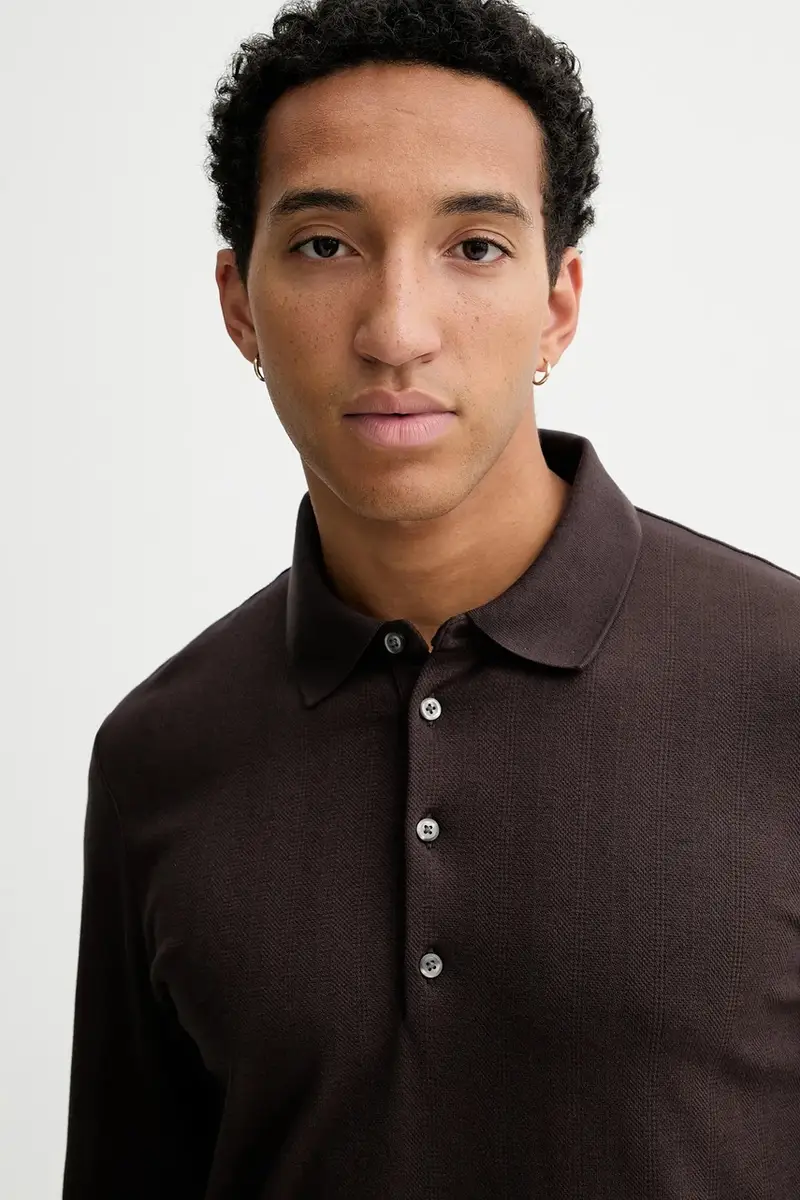 longsleeve con aggiunta di cotone colore marrone LV04LD214G miniatura 4