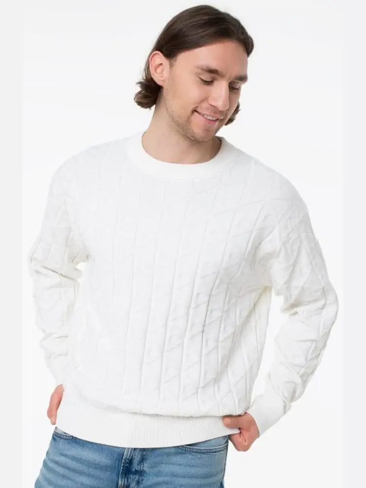 maglia bianca uomo logo all over