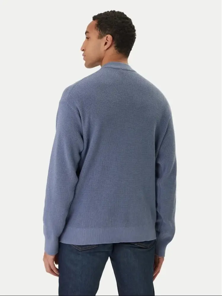 maglia blu polvere uomo mini logo miniatura 2