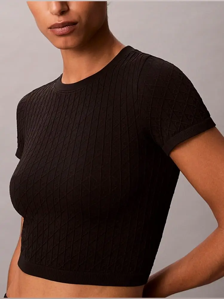 maglia pigiama neraa costine con stemma