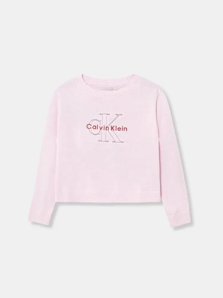 maglia rosa bambina logo sul davanti