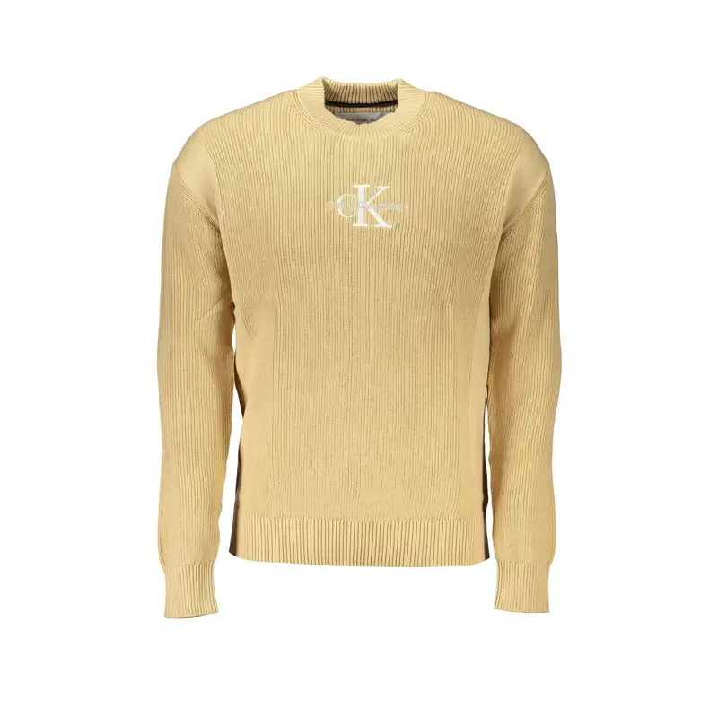 Maglia Uomo Beige Ricamo