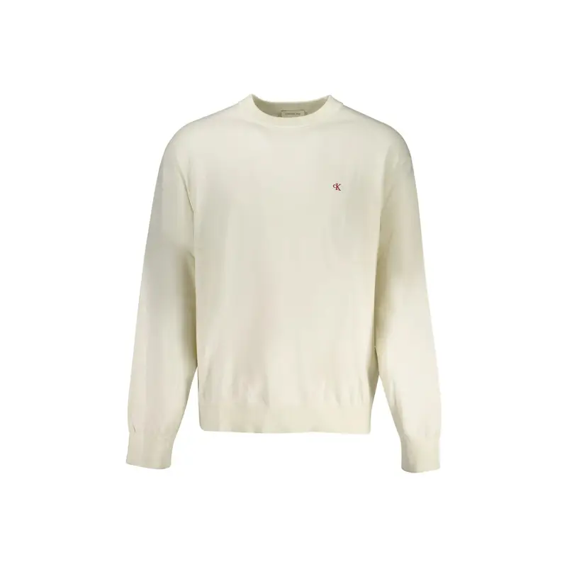 Maglia Uomo Bianca Ricamo Logo Bianco