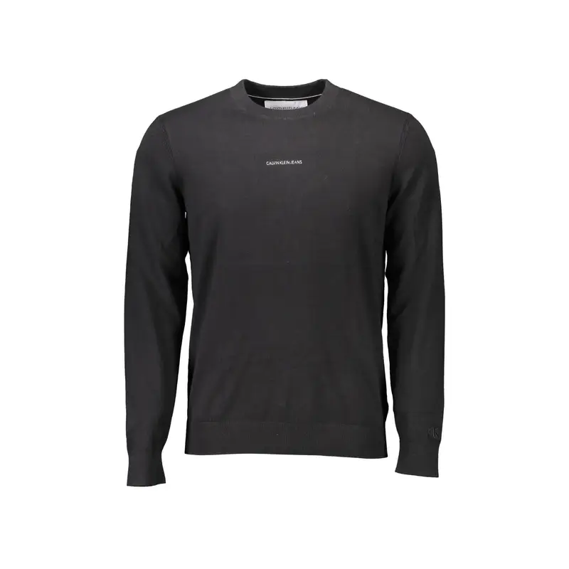 Maglia Uomo Nera Ricamo Nero