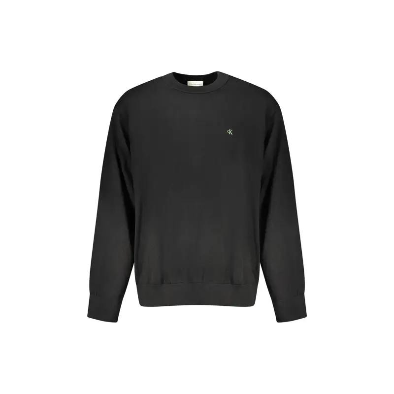 Maglia Uomo Nera Ricamo Nero