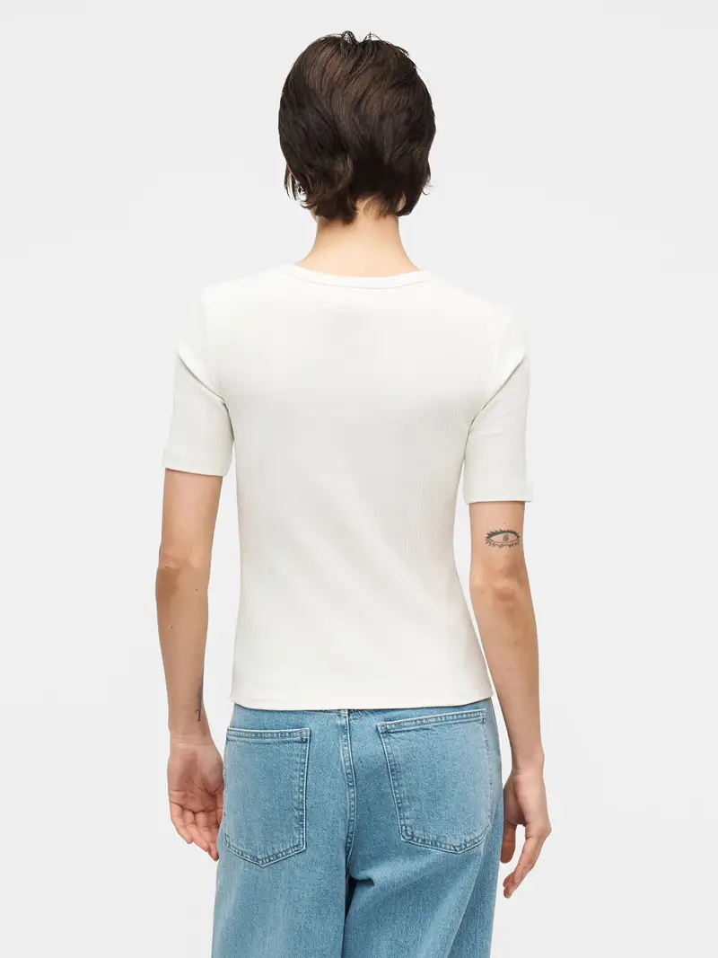 Maglietta bianco lana miniatura 3