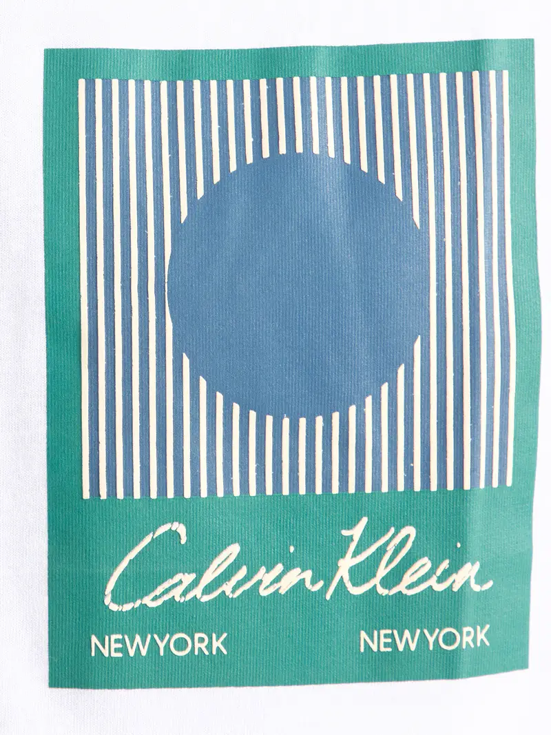 Maglietta écru / blu chiaro / menta / bianco Écru miniatura 3