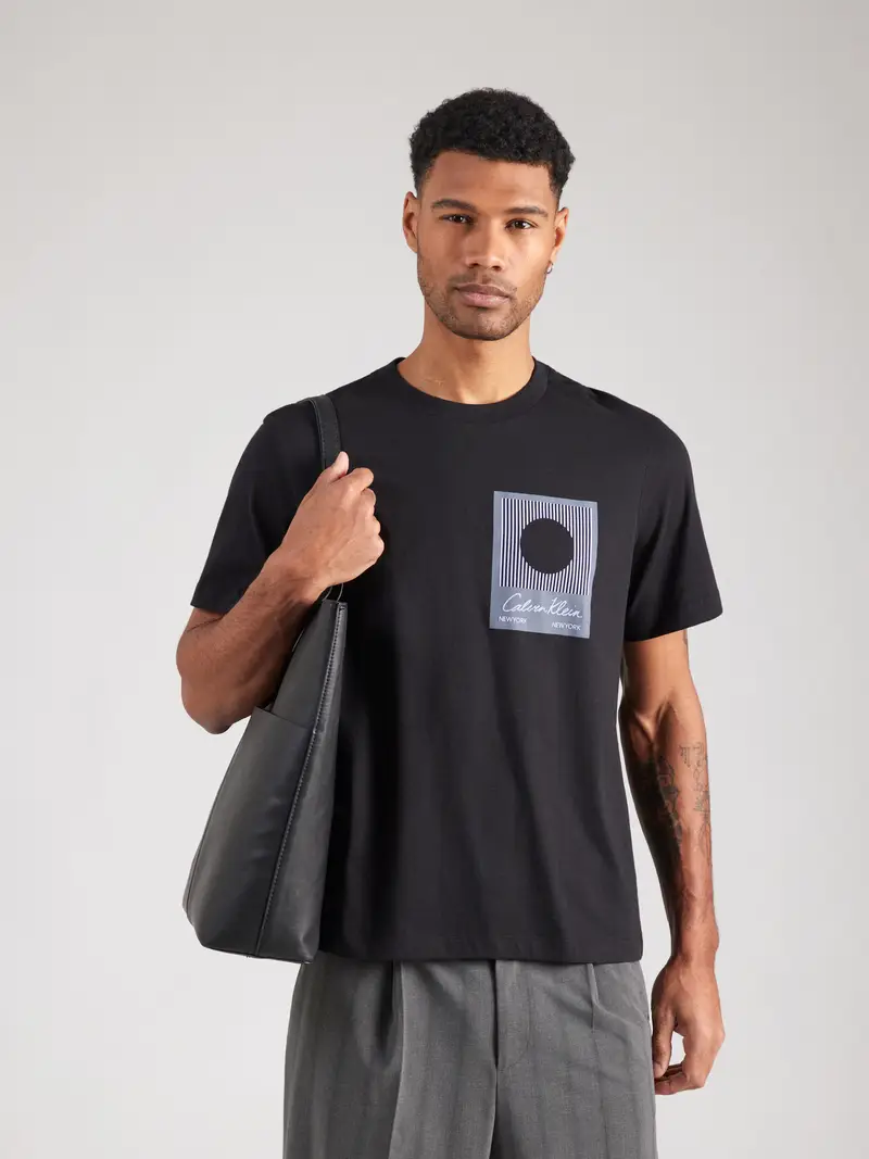 Maglietta lilla pastello / nero miniatura 2