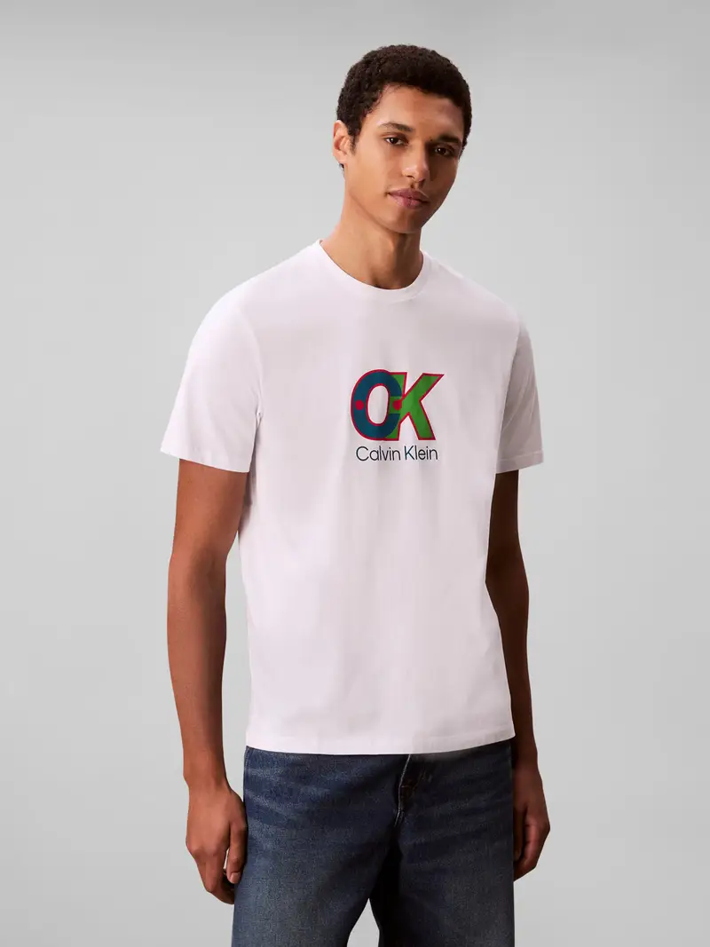 Maglietta verde / petrolio / rosso / bianco miniatura 2