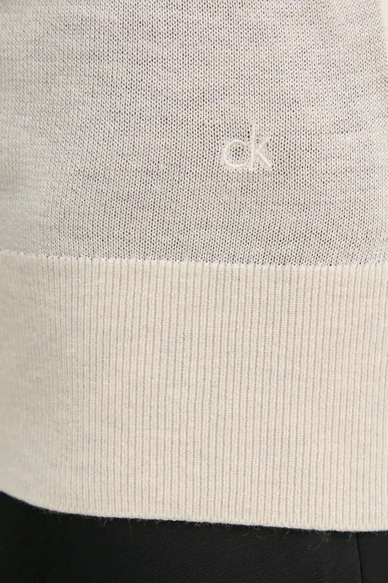 maglione con aggiunta di seta colore beige K20K208199 miniatura 5