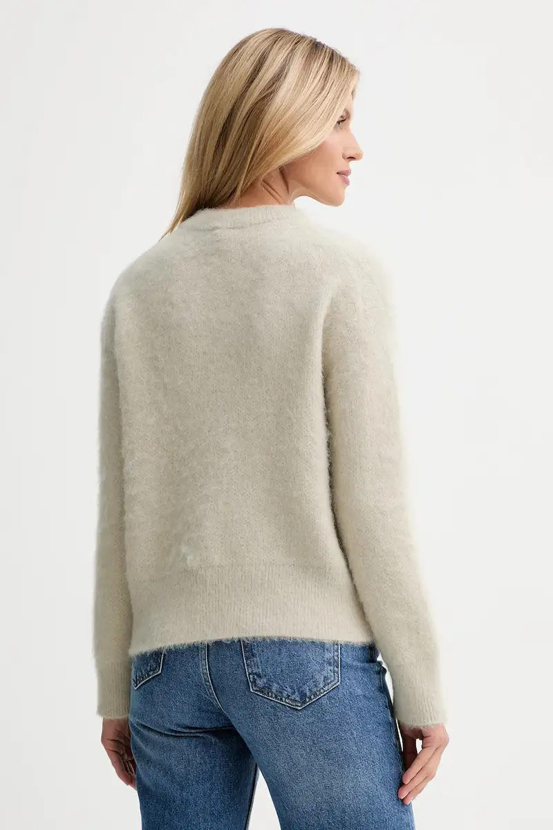 maglione con lana colore beige LV044D359G miniatura 3