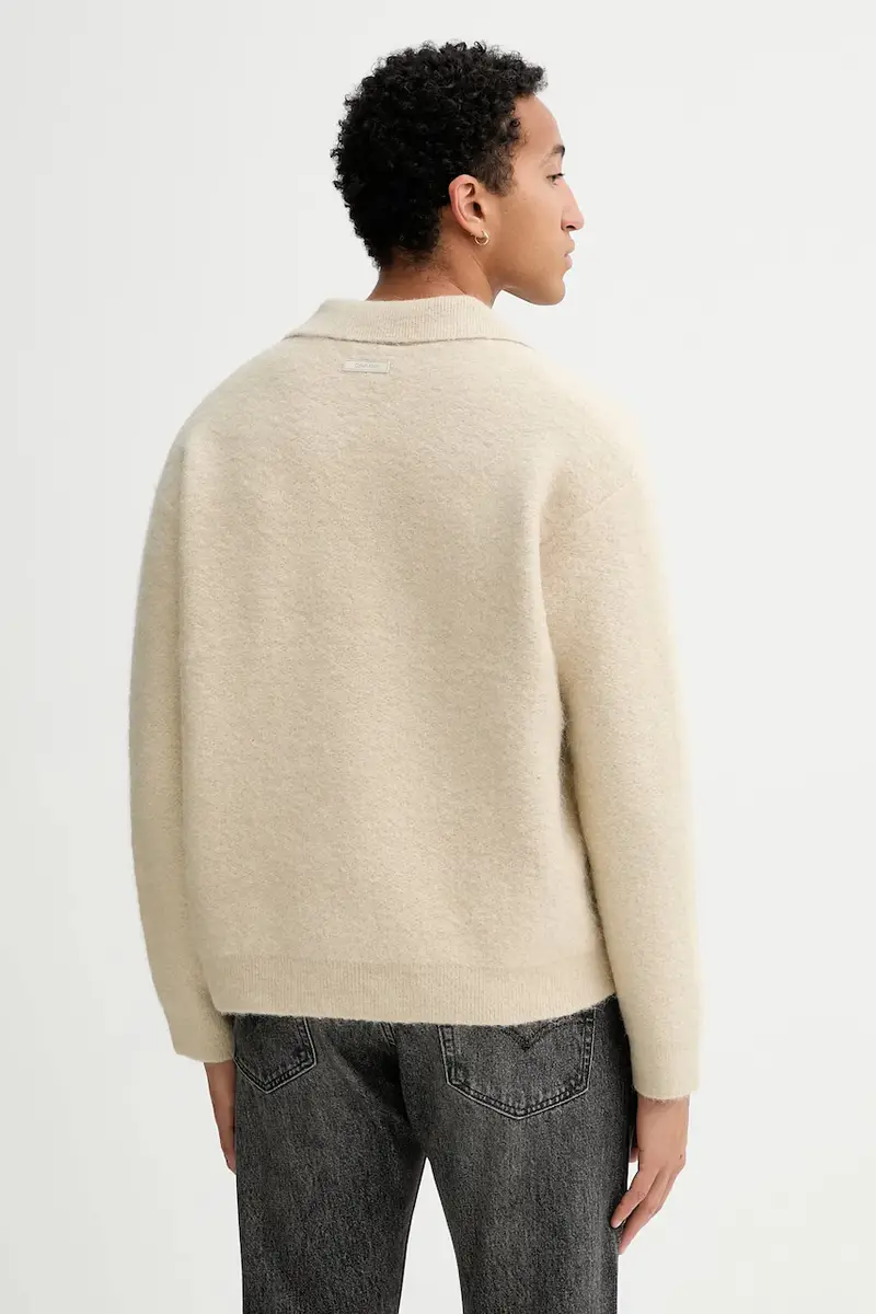 maglione con lana colore beige LV04LD307G miniatura 3