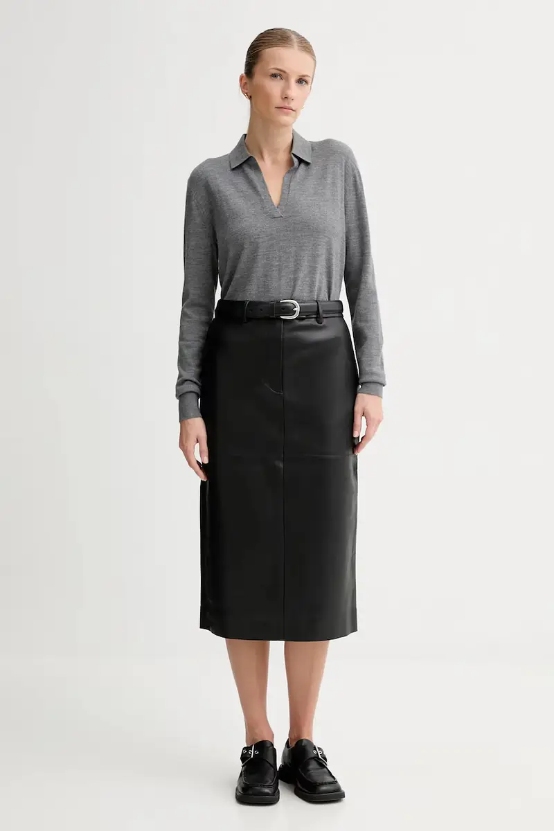 maglione con lana colore grigio LV044A305G miniatura 2