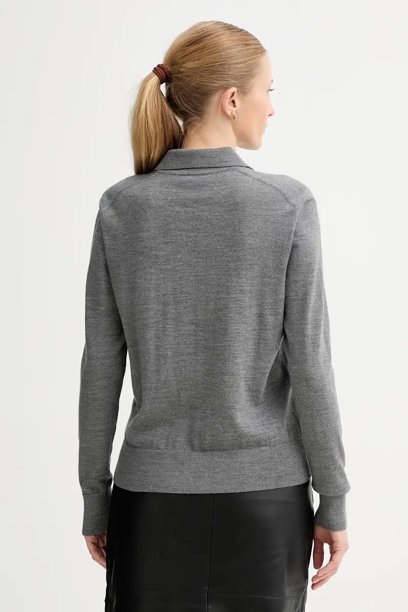 maglione con lana colore grigio LV044A305G miniatura 3