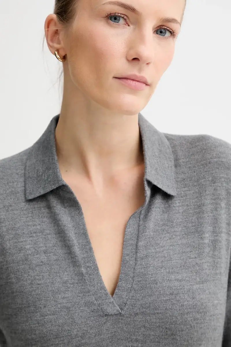 maglione con lana colore grigio LV044A305G miniatura 4