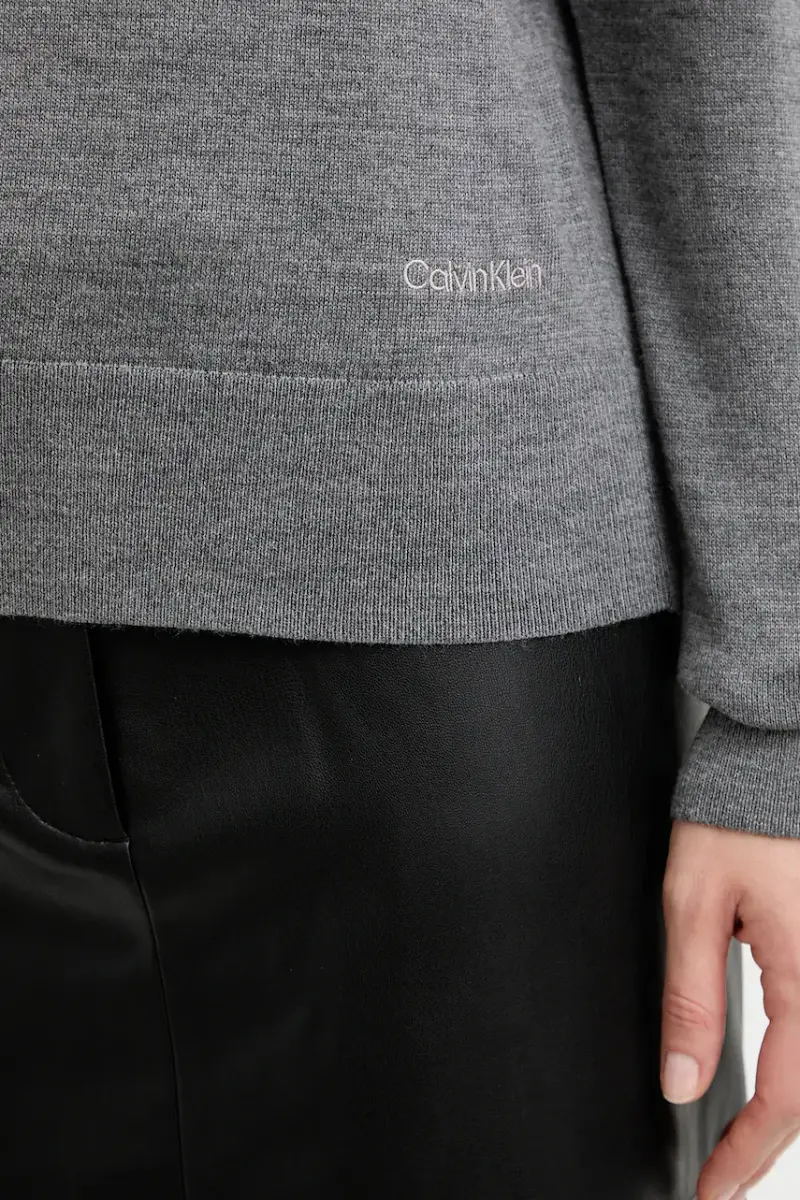 maglione con lana colore grigio LV044A305G miniatura 5