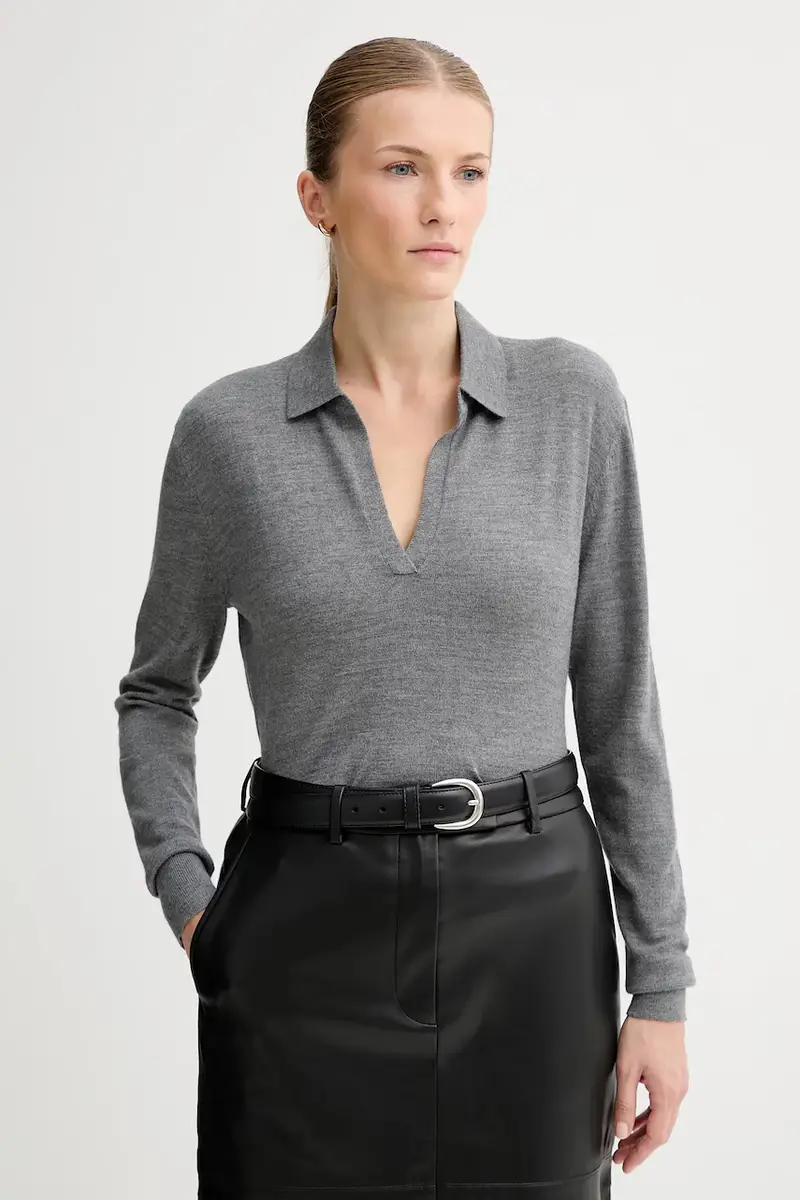 maglione con lana colore grigio LV044A305G