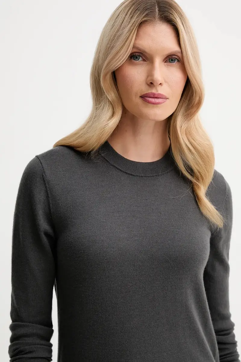 maglione con lana colore grigio LV044D370G miniatura 4