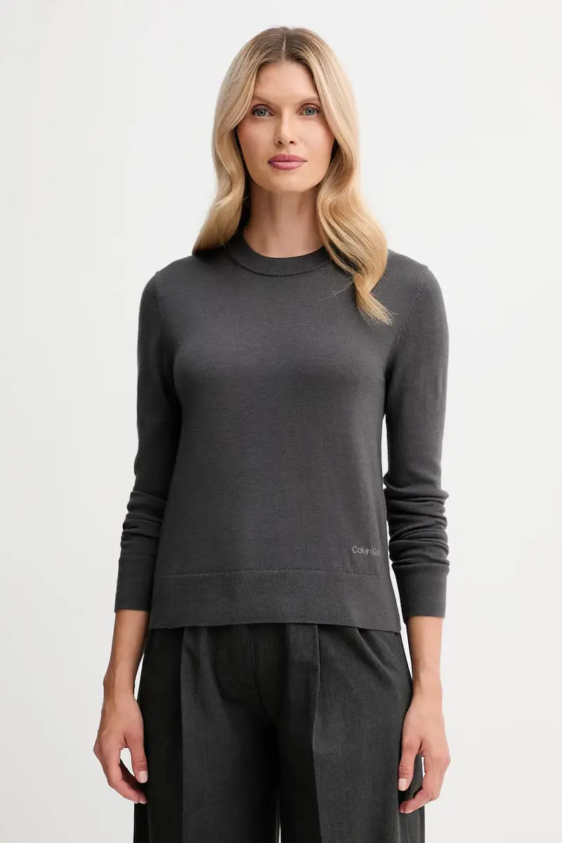 maglione con lana colore grigio LV044D370G