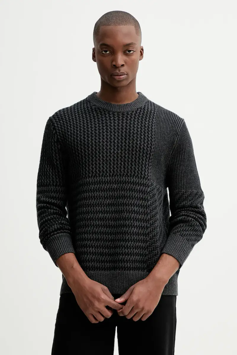 maglione con lana colore grigio LV04LD306G