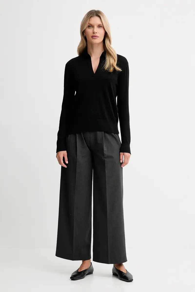 maglione con lana colore nero LV044A305G miniatura 2