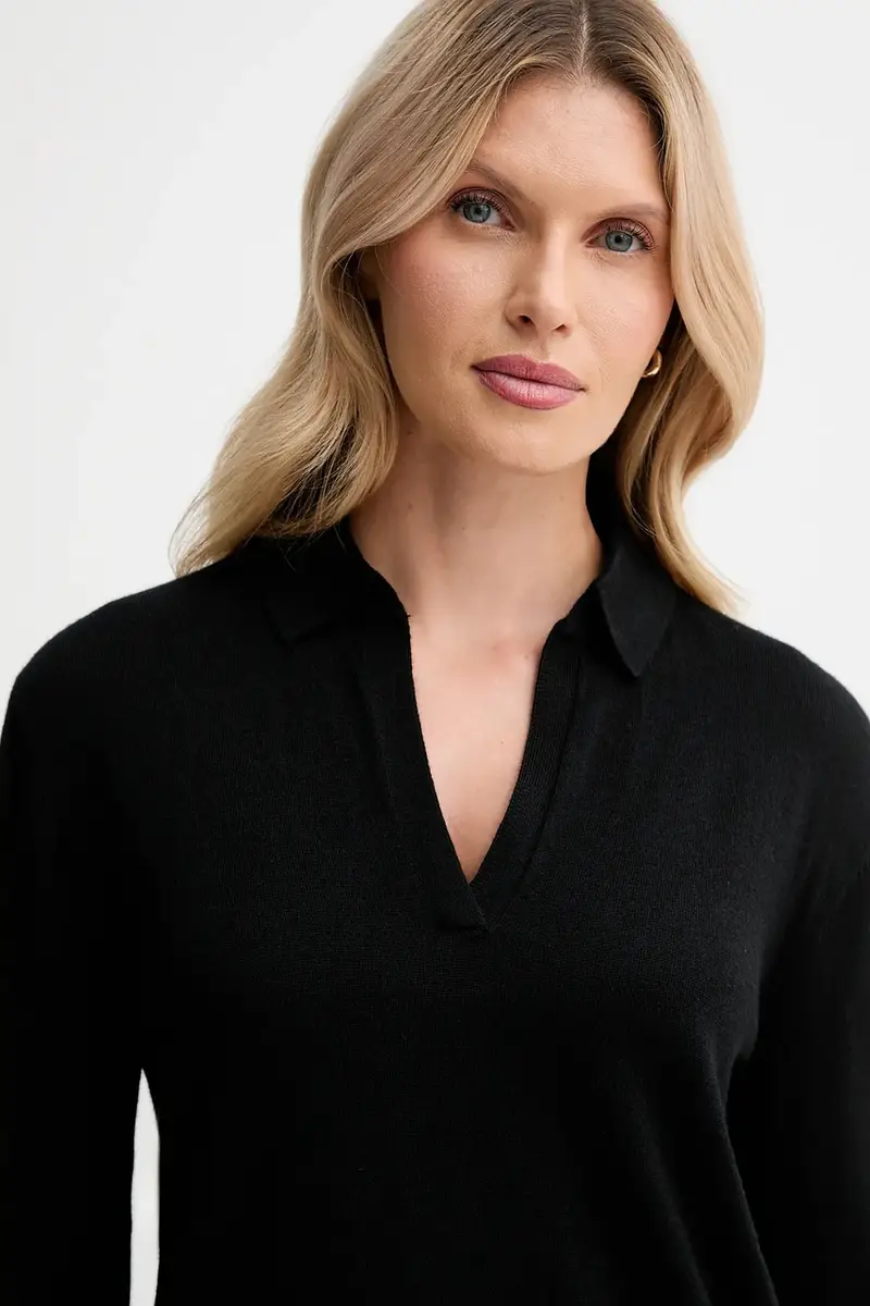 maglione con lana colore nero LV044A305G miniatura 4