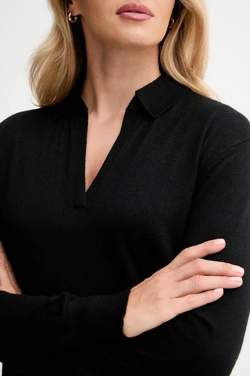 maglione con lana colore nero LV044A305G miniatura 5