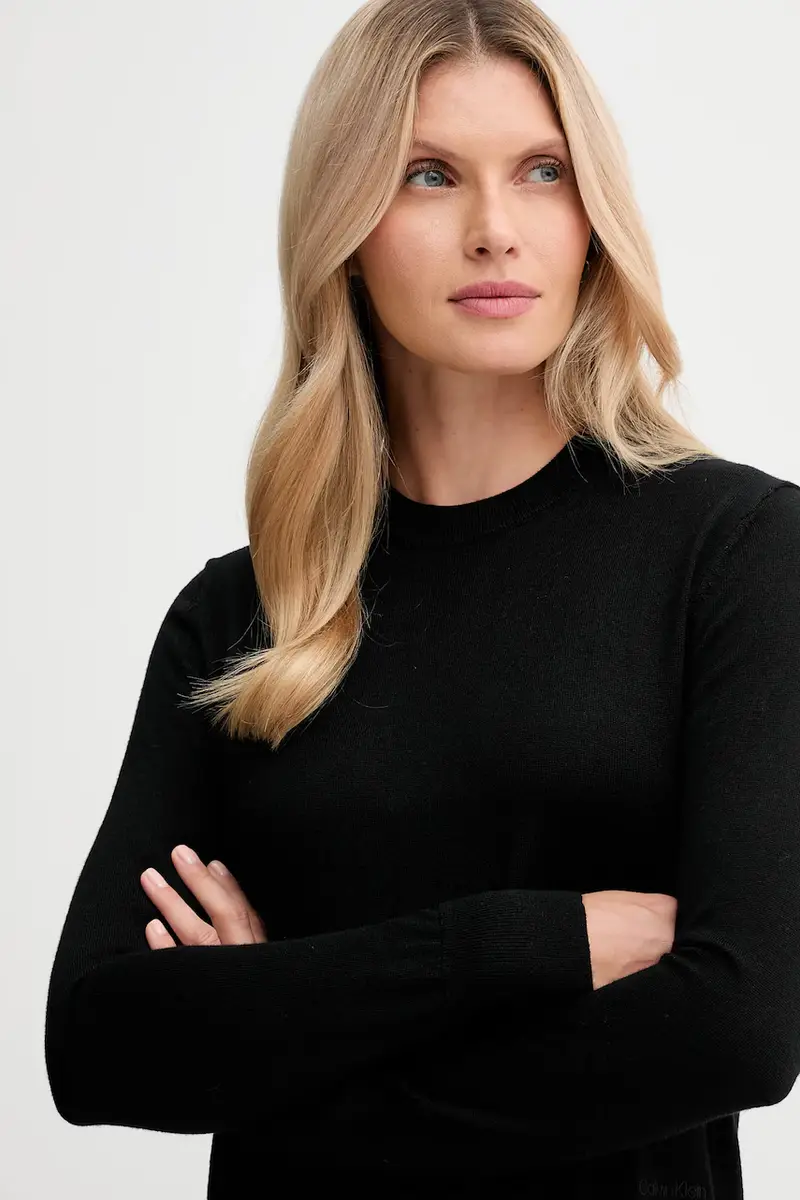 maglione con lana colore nero LV044D370G miniatura 5