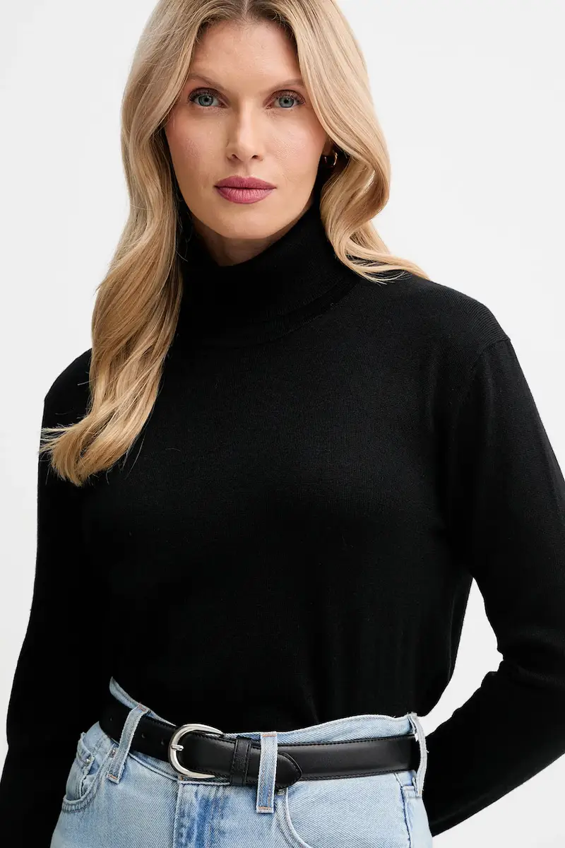 maglione con lana colore nero LV044D371G miniatura 4